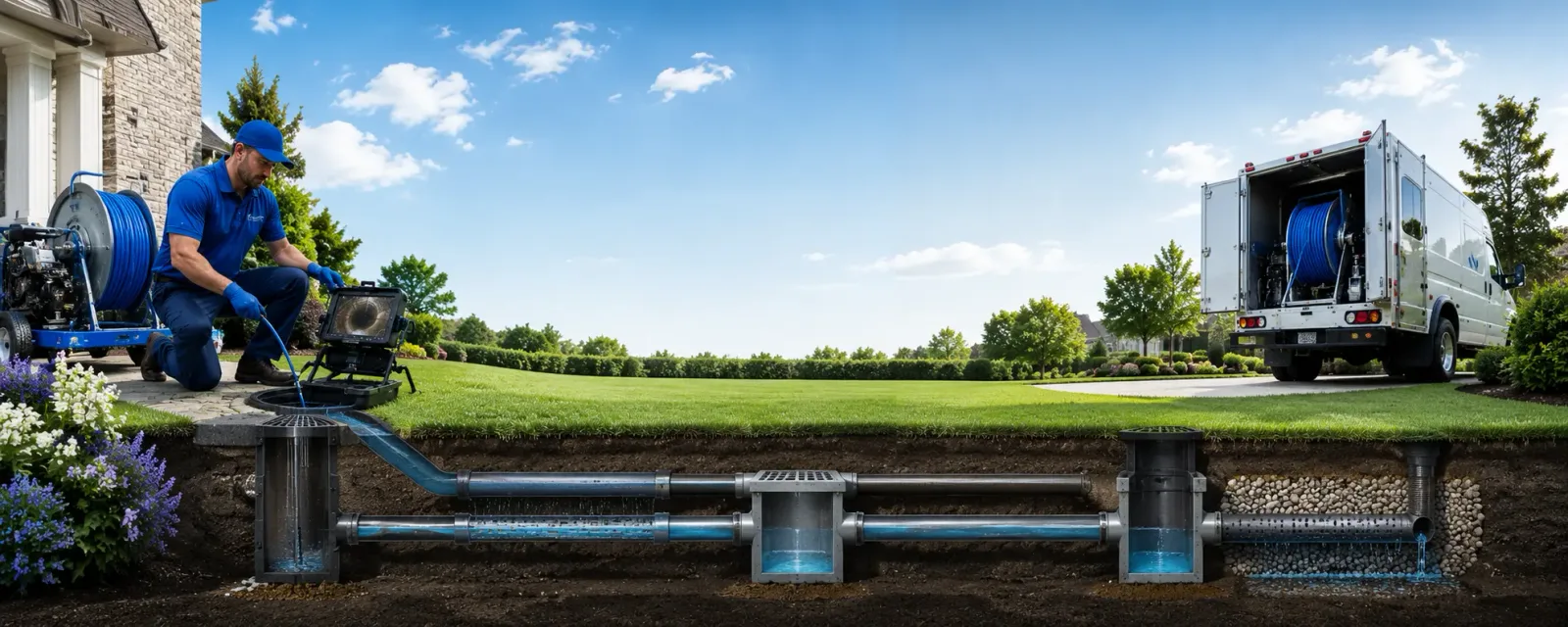 Outdoor drain cleaning information for Meadow, SD